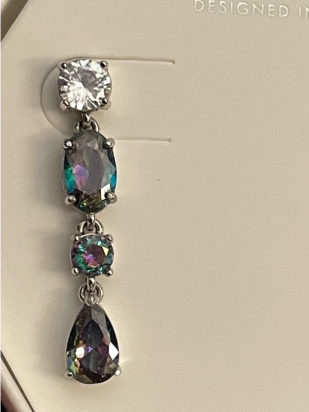 Rhodium earrings